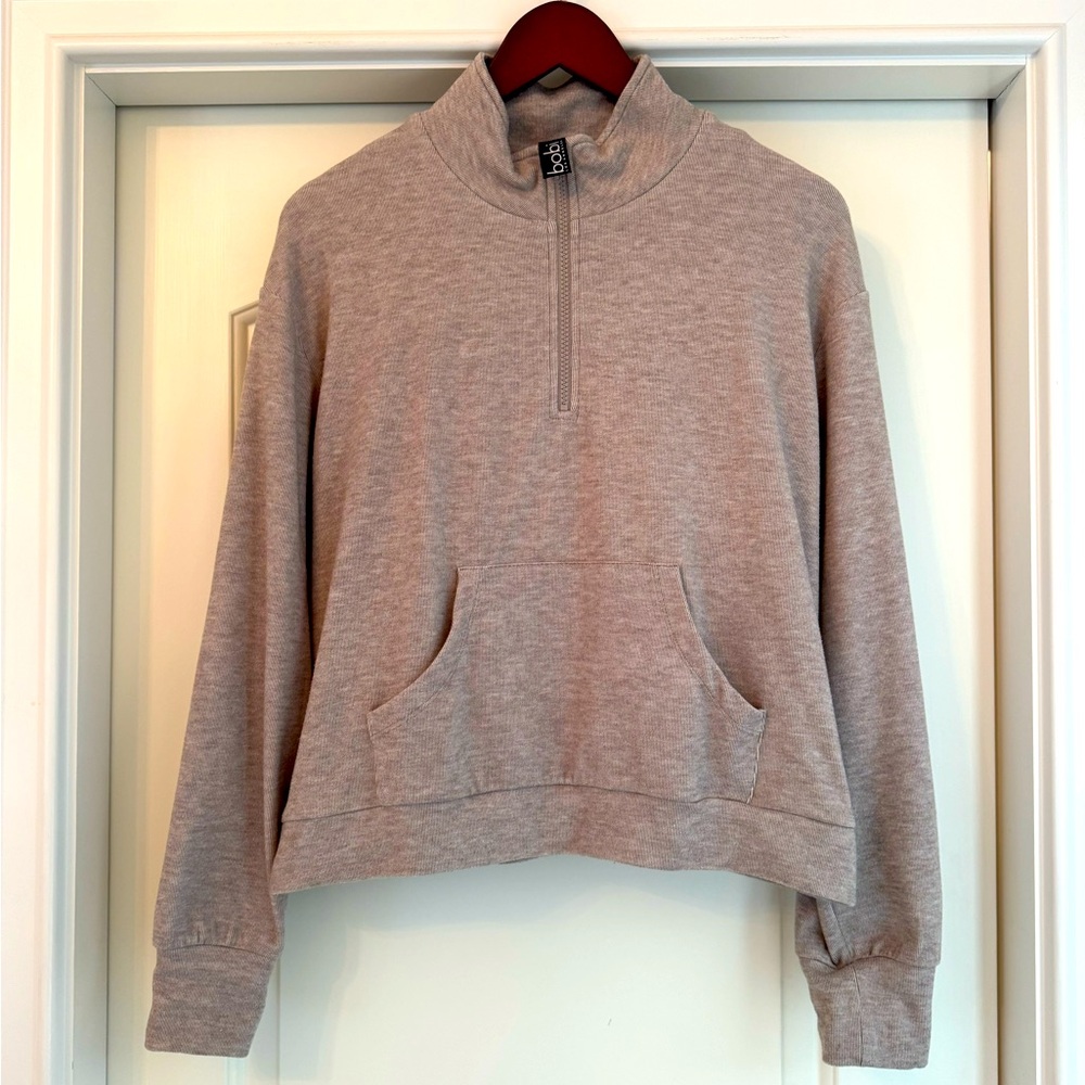 Bobi Zip Neck Jersey Pullover